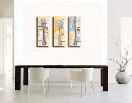 Handmade Oil Painting Lorton Open Stock - 3PC Canvas Set SZH370